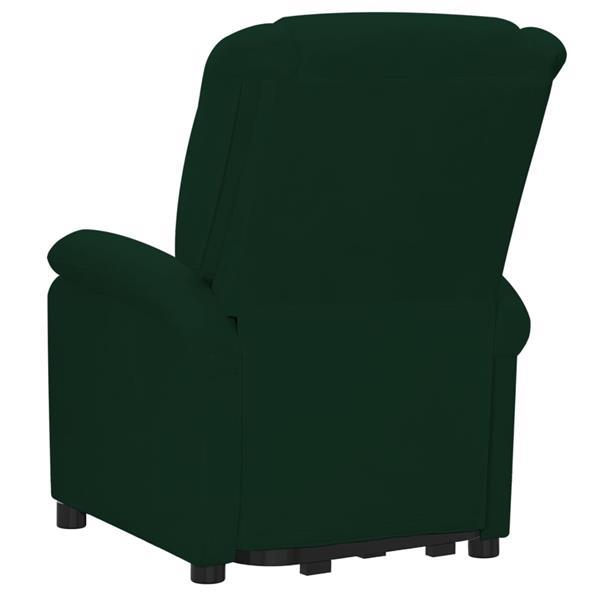 Grote foto vidaxl fauteuil de massage inclinable vert fonc velours huis en inrichting stoelen
