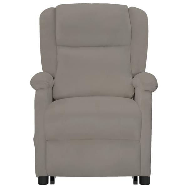 Grote foto vidaxl fauteuil de massage inclinable gris clair velours huis en inrichting stoelen