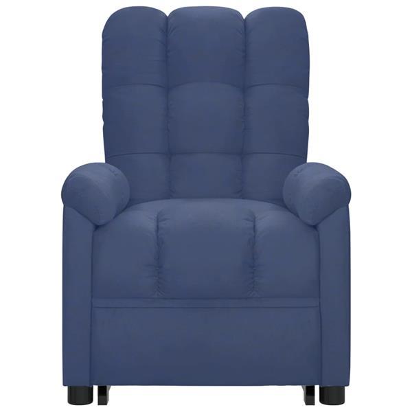 Grote foto vidaxl fauteuil inclinable de massage bleu tissu huis en inrichting stoelen
