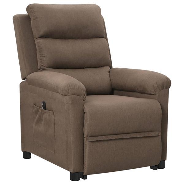 Grote foto vidaxl fauteuil inclinable taupe tissu huis en inrichting stoelen