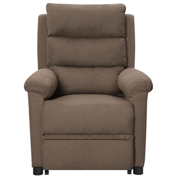 Grote foto vidaxl fauteuil inclinable taupe tissu huis en inrichting stoelen