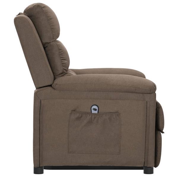 Grote foto vidaxl fauteuil inclinable taupe tissu huis en inrichting stoelen