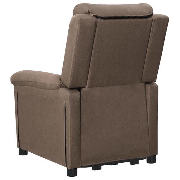 Grote foto vidaxl fauteuil inclinable taupe tissu huis en inrichting stoelen