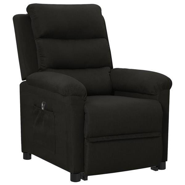 Grote foto vidaxl fauteuil inclinable noir tissu huis en inrichting stoelen