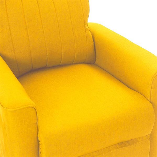 Grote foto vidaxl fauteuil inclinable jaune tissu huis en inrichting stoelen
