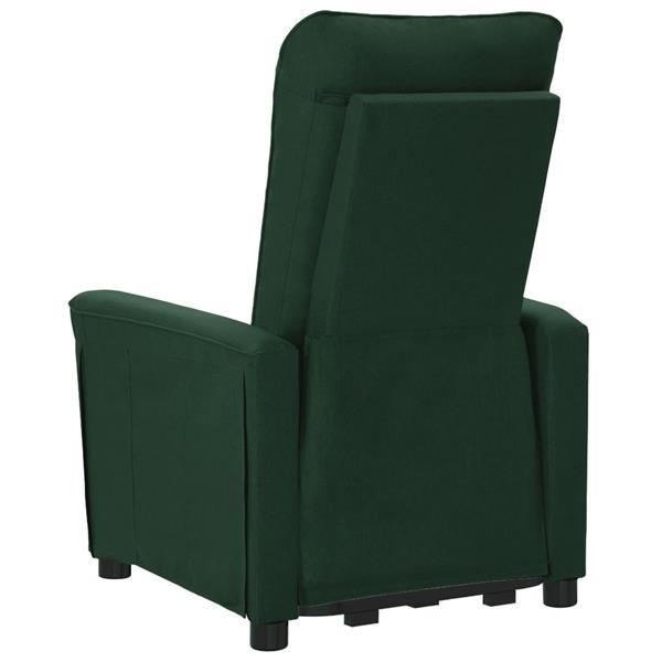 Grote foto vidaxl fauteuil inclinable vert fonc tissu huis en inrichting stoelen