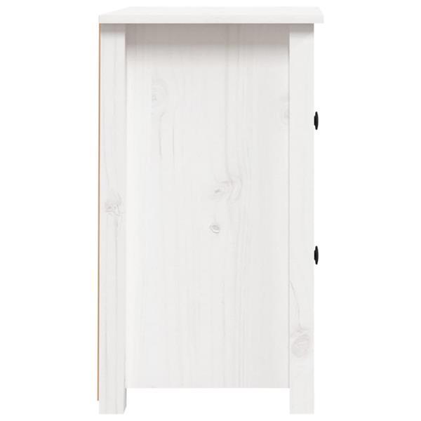 Grote foto vidaxl table de chevet blanc 40x35x61 5 cm bois de pin solid huis en inrichting complete slaapkamers