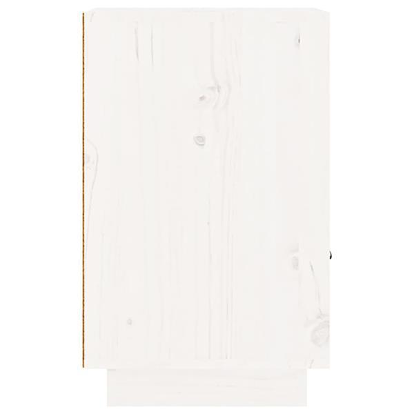 Grote foto vidaxl table de chevet blanc 40x34x55 cm bois de pin solide huis en inrichting complete slaapkamers