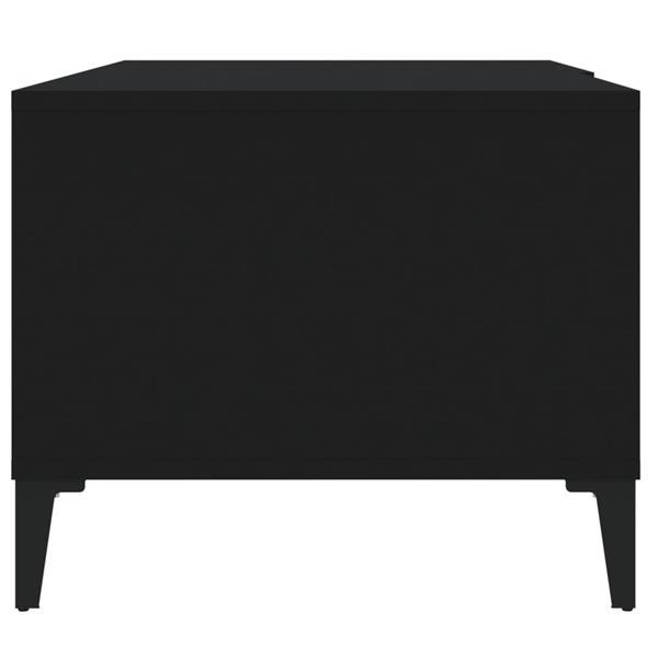 Grote foto vidaxl table basse noir 90x50x40 cm bois d ing nierie huis en inrichting eettafels