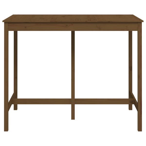Grote foto vidaxl table de bar marron miel 140x80x110 cm bois massif de huis en inrichting eettafels