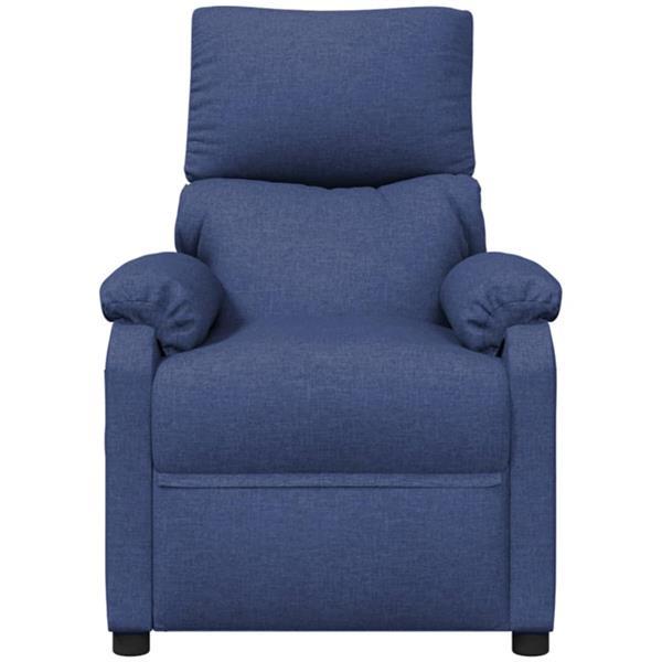Grote foto vidaxl fauteuil inclinable de massage lectrique bleu tissu huis en inrichting stoelen