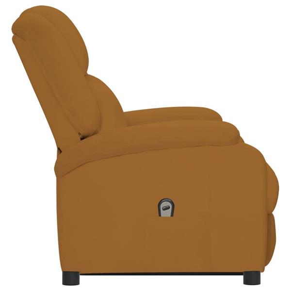 Grote foto vidaxl fauteuil inclinable marron velours huis en inrichting stoelen