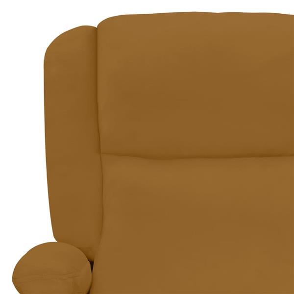 Grote foto vidaxl fauteuil inclinable marron velours huis en inrichting stoelen