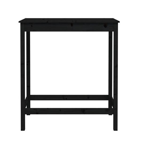 Grote foto vidaxl table de bar noir 100x50x110 cm bois massif de pin huis en inrichting eettafels