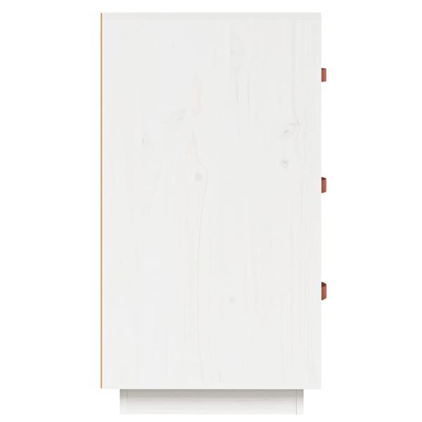 Grote foto vidaxl buffet blanc 80x40x75 cm bois massif de pin huis en inrichting overige