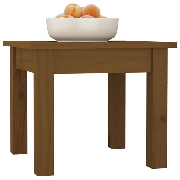 Grote foto vidaxl table basse marron miel 35x35x30 cm bois massif de pi huis en inrichting eettafels