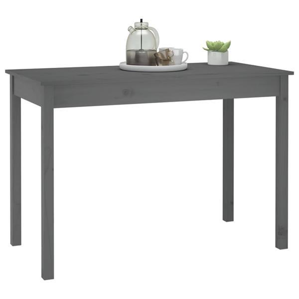 Grote foto vidaxl table manger gris 110x55x75 cm bois massif de pin huis en inrichting eettafels