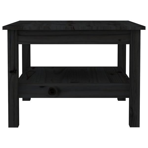 Grote foto vidaxl table basse noir 55x55x40 cm bois massif de pin huis en inrichting eettafels