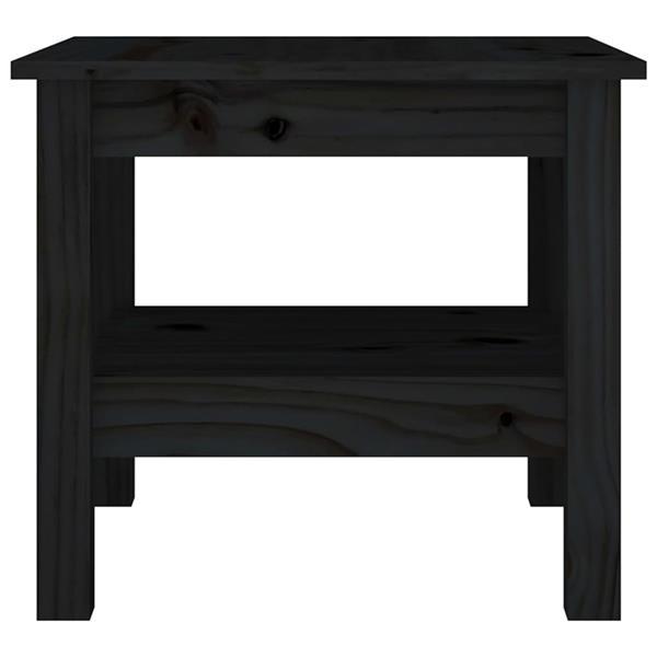 Grote foto vidaxl table basse noir 45x45x40 cm bois massif de pin huis en inrichting eettafels