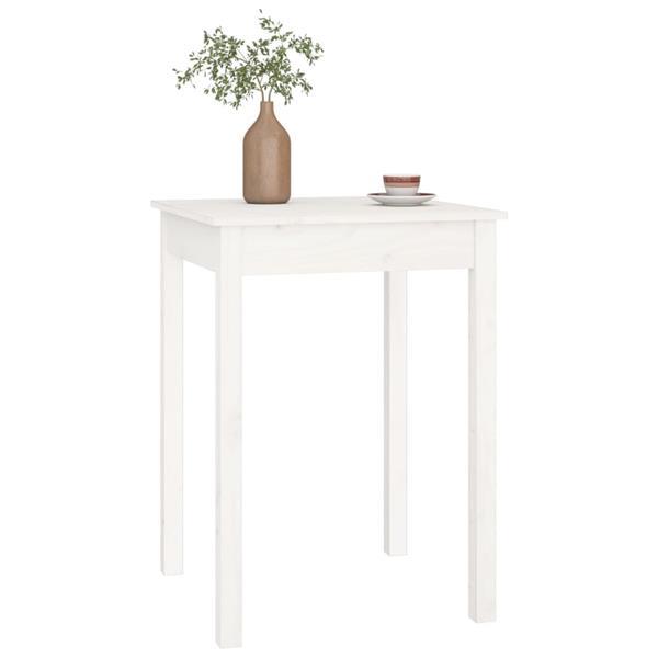 Grote foto vidaxl table manger blanc 55x55x75 cm bois massif de pin huis en inrichting eettafels