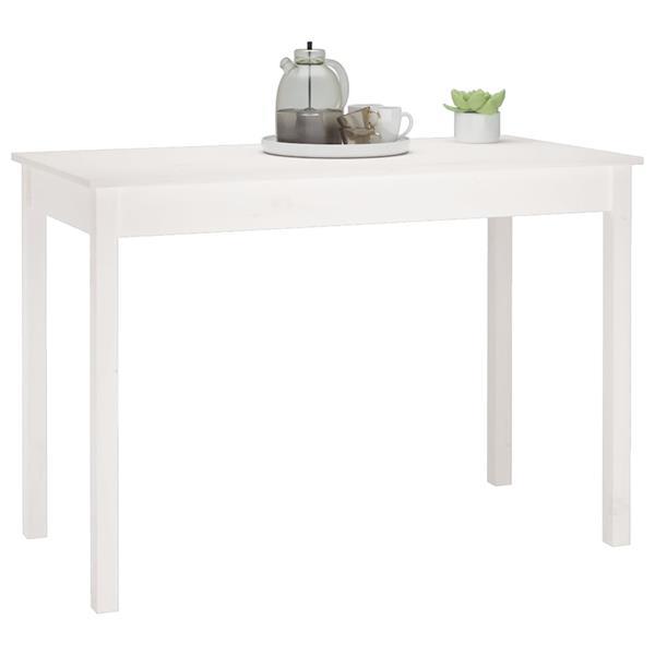 Grote foto vidaxl table manger blanc 110x55x75 cm bois massif de pin huis en inrichting eettafels
