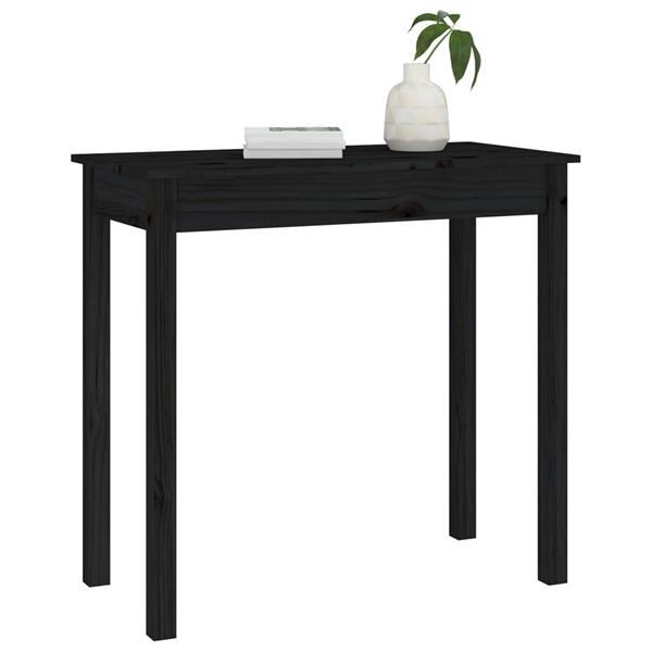 Grote foto vidaxl table console noir 80x40x75 cm bois massif de pin huis en inrichting eettafels