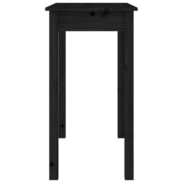 Grote foto vidaxl table console noir 80x40x75 cm bois massif de pin huis en inrichting eettafels