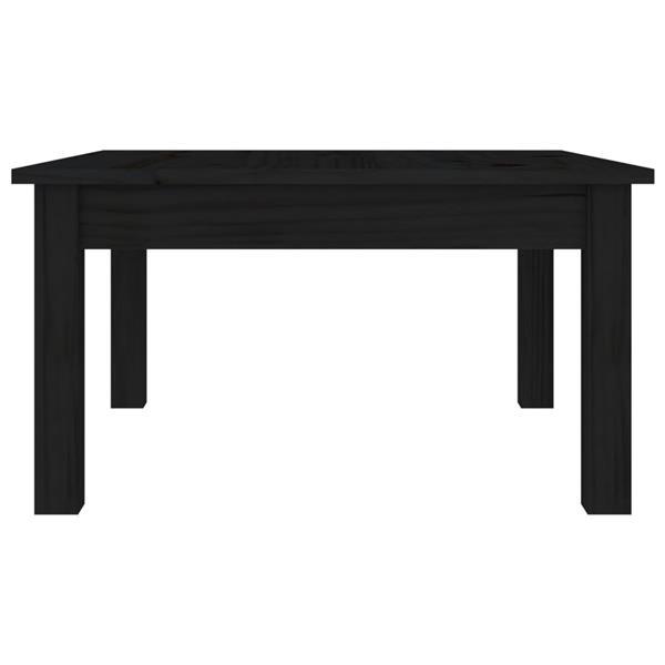 Grote foto vidaxl table basse noir 55x55x30 cm bois massif de pin huis en inrichting eettafels