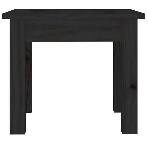 Grote foto vidaxl table basse noir 35x35x30 cm bois massif de pin huis en inrichting eettafels