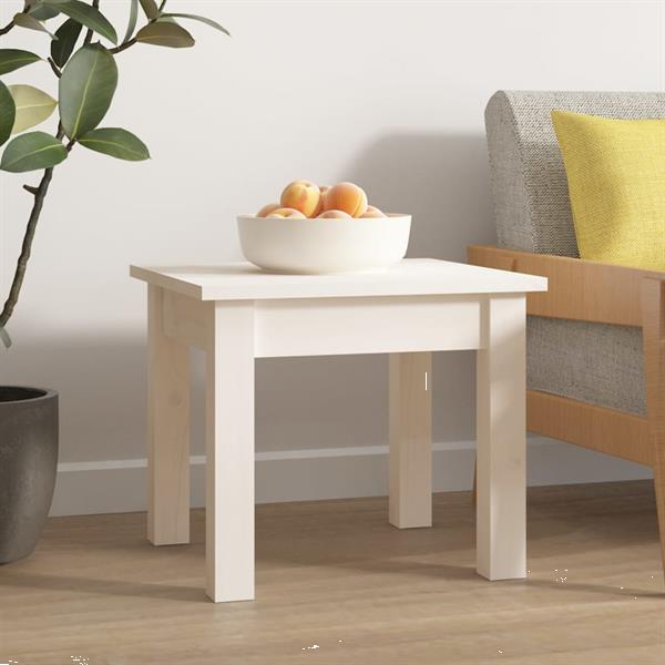 Grote foto vidaxl table basse blanc 35x35x30 cm bois massif de pin huis en inrichting eettafels
