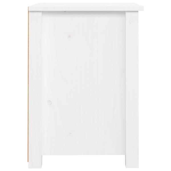 Grote foto vidaxl table de chevet blanc 40x35x49 cm bois de pin massif huis en inrichting complete slaapkamers