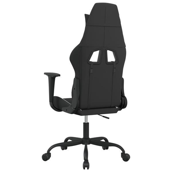 Grote foto vidaxl fauteuil de jeu pivotant noir et blanc tissu huis en inrichting stoelen