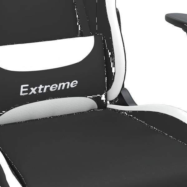 Grote foto vidaxl fauteuil de jeu pivotant noir et blanc tissu huis en inrichting stoelen