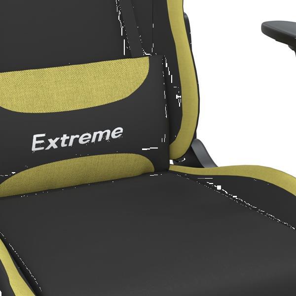 Grote foto vidaxl fauteuil de jeu pivotant noir et vert clair tissu huis en inrichting stoelen
