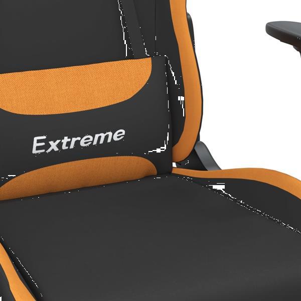 Grote foto vidaxl fauteuil de jeu pivotant noir et jaune fonc tissu huis en inrichting stoelen