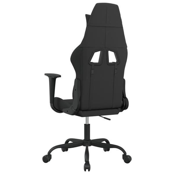 Grote foto vidaxl fauteuil de jeu pivotant noir tissu huis en inrichting stoelen