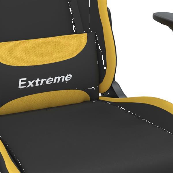 Grote foto vidaxl fauteuil de jeu pivotant noir et jaune clair tissu huis en inrichting stoelen
