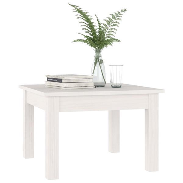 Grote foto vidaxl table basse blanc 45x45x30 cm bois massif de pin huis en inrichting eettafels
