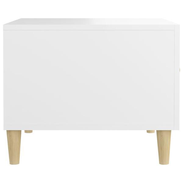 Grote foto vidaxl table basse blanc 50x50x40 cm bois d ing nierie huis en inrichting eettafels