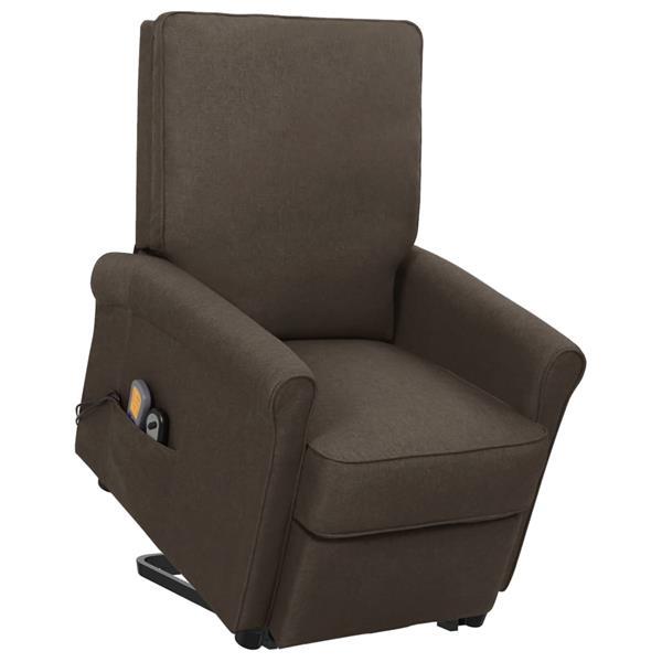 Grote foto vidaxl fauteuil releveur inclinable de massage marron fonc huis en inrichting stoelen