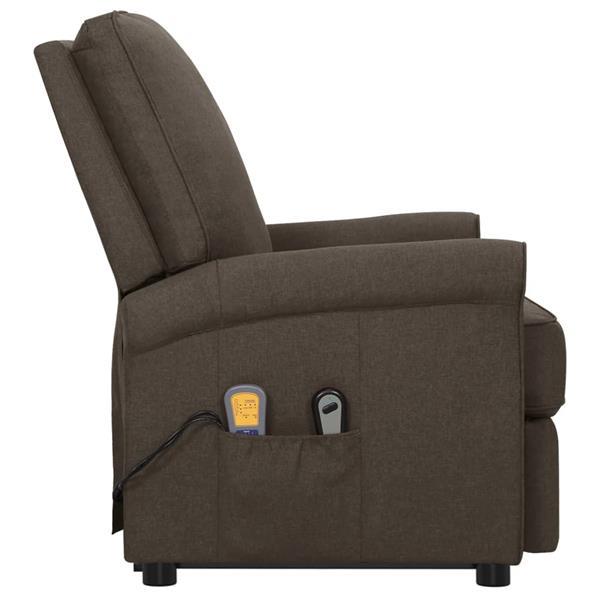 Grote foto vidaxl fauteuil releveur inclinable de massage marron fonc huis en inrichting stoelen
