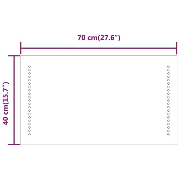 Grote foto vidaxl miroir de salle de bain led 70x40 cm huis en inrichting woningdecoratie