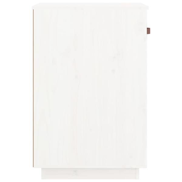 Grote foto vidaxl armoire de bureau blanc 40x50x75 cm bois massif de pi huis en inrichting overige