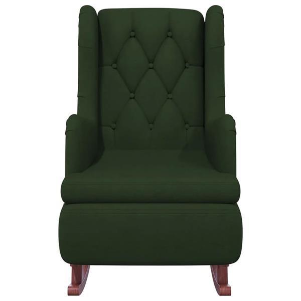 Grote foto vidaxl fauteuil avec pieds bascule et tabouret vert fonc huis en inrichting stoelen