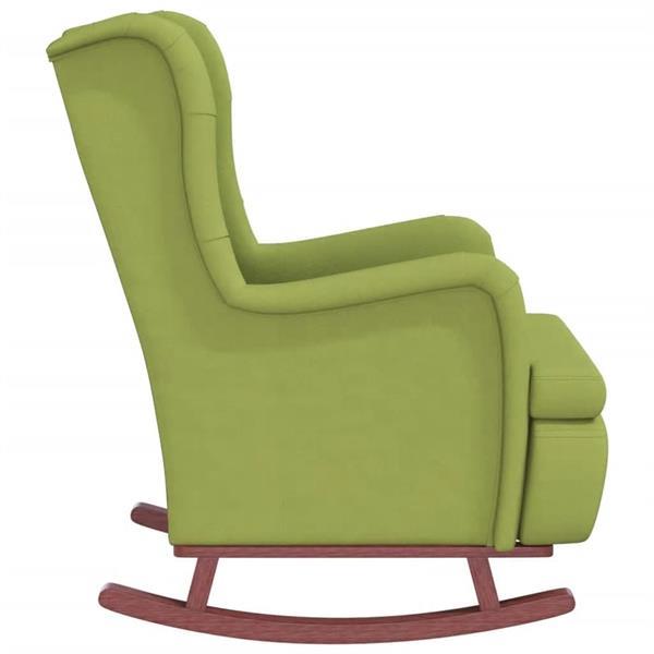 Grote foto vidaxl fauteuil avec pieds bascule et tabouret vert clair huis en inrichting stoelen