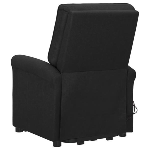 Grote foto vidaxl fauteuil releveur inclinable de massage noir tissu huis en inrichting stoelen