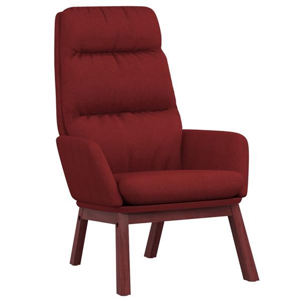 Grote foto vidaxl chaise de relaxation avec tabouret rouge bordeaux tis huis en inrichting stoelen