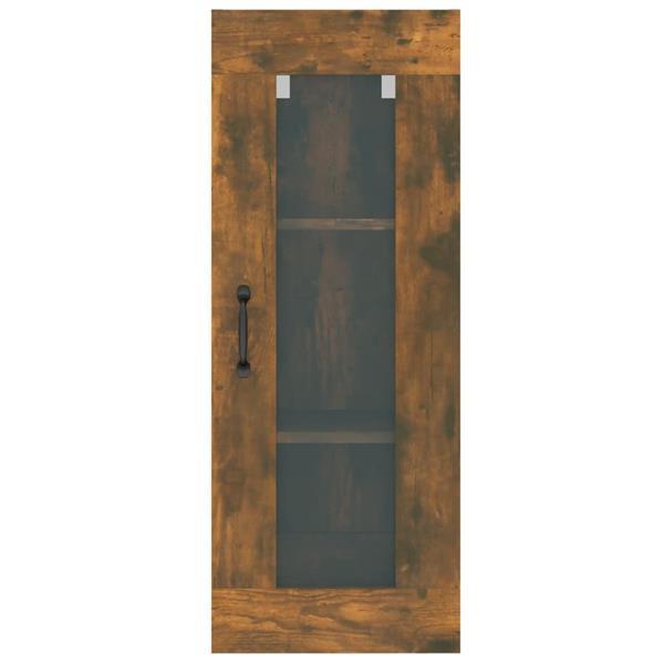 Grote foto vidaxl armoire murale suspendue ch ne fum 34 5x34x90 cm huis en inrichting overige