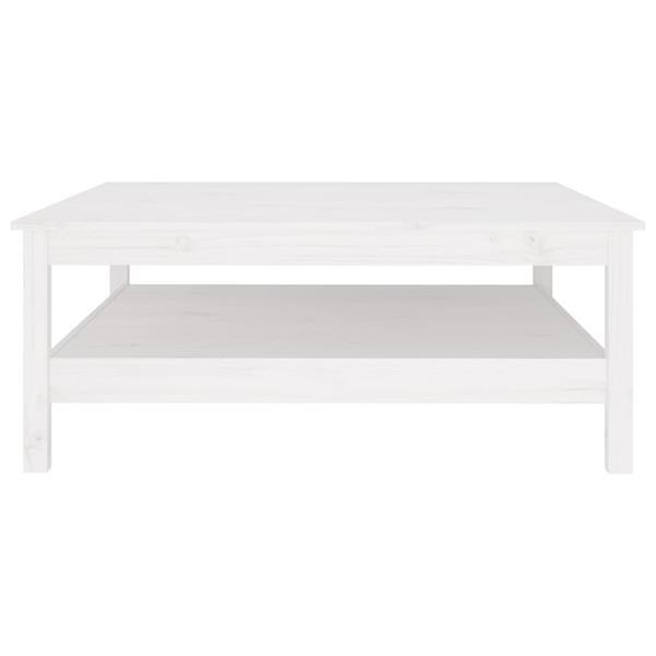 Grote foto vidaxl table basse blanc 100x100x40 cm bois massif de pin huis en inrichting eettafels