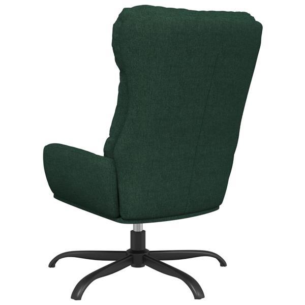 Grote foto vidaxl chaise de relaxation vert fonc tissu huis en inrichting stoelen